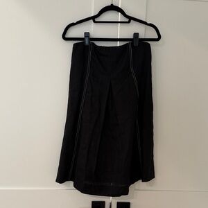 DISSH Black Mini Dress with Contrast Topstitching